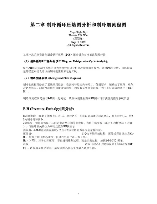 制冷循环压焓图分析和制冷剂流程图