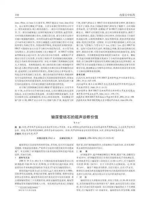 输尿管结石超声诊断价值