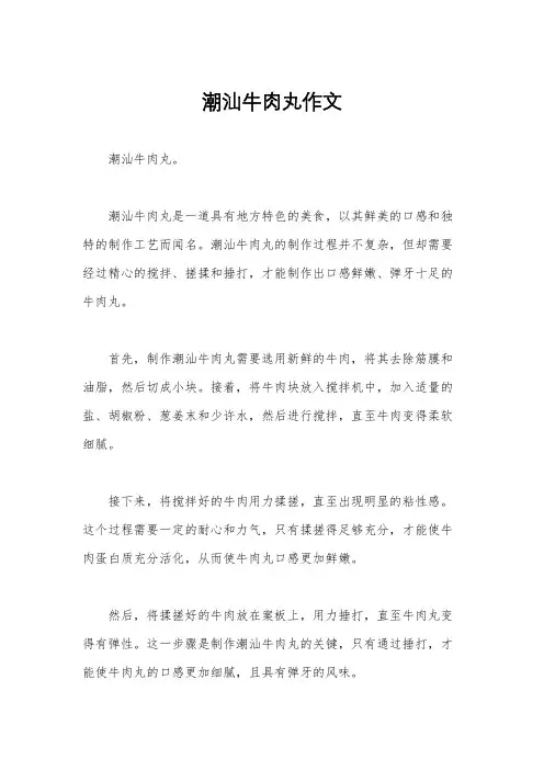 潮汕牛肉丸作文