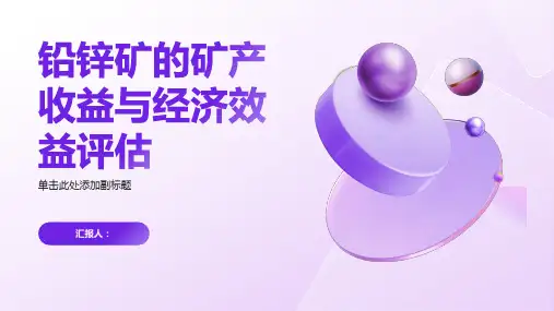 铅锌矿的矿产收益与经济效益评估