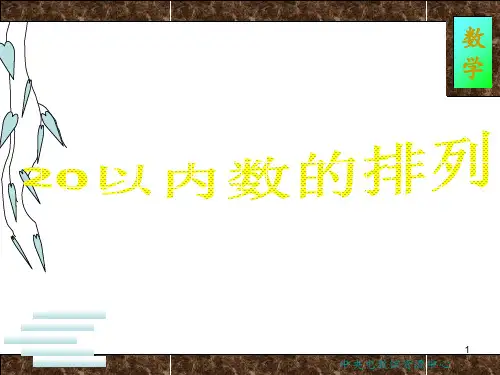 20以内数的排列 ppt(沪教版一上)优质课件PPT