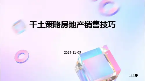 干土策略房地产销售技巧