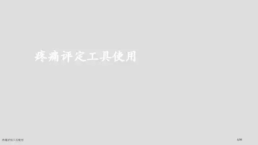 疼痛评估工具使用
