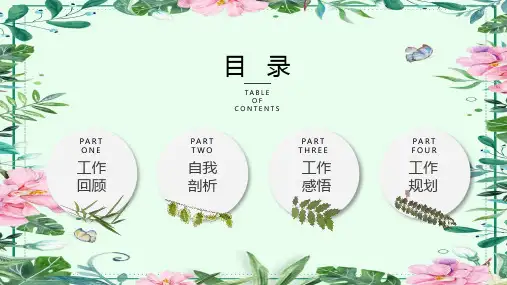 小清新商务工作总结汇报年终总结PPT模板 (33)