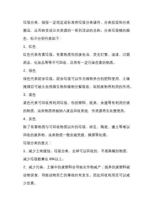 垃圾分类是什么