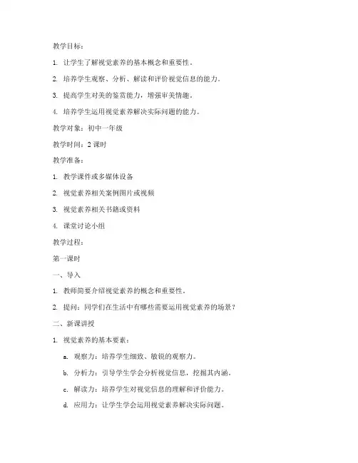 视觉素养教案设计模板