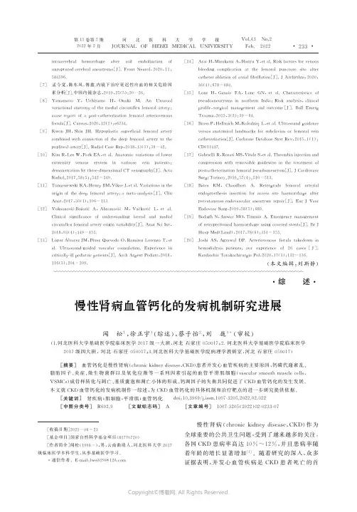 26448121_慢性肾病血管钙化的发病机制研究进展