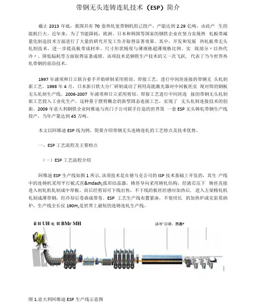 带钢无头连铸连轧技术(ESP)简介
