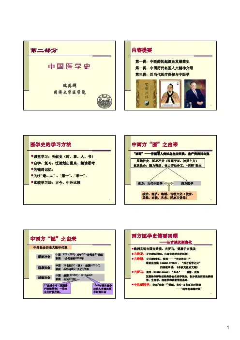 中国医学史 第一讲：中医药起源及发展简史