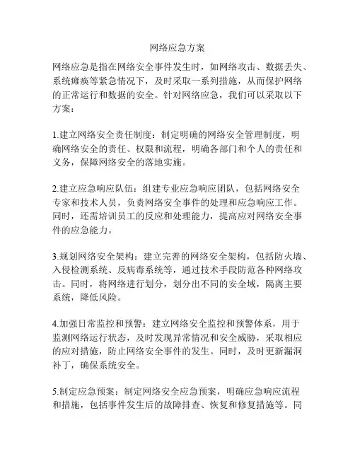 网络应急方案