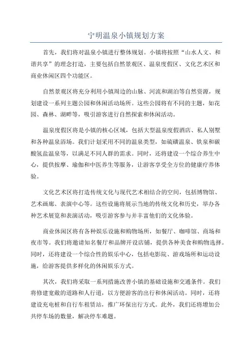 宁明温泉小镇规划方案
