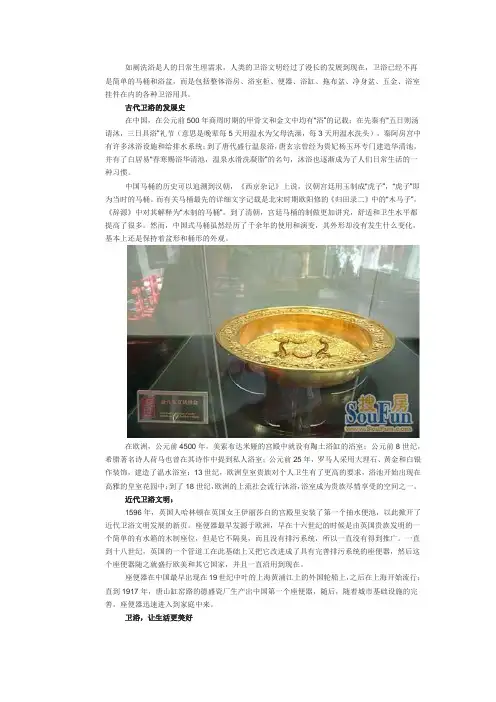 卫浴发展史
