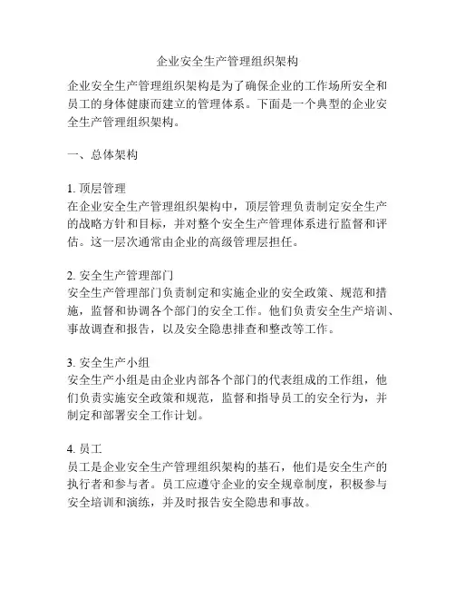 企业安全生产管理组织架构