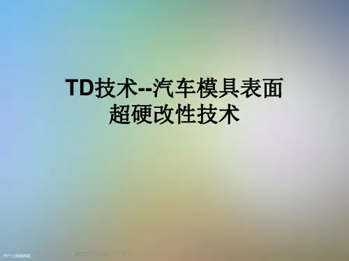 TD技术--汽车模具表面超硬改性技术