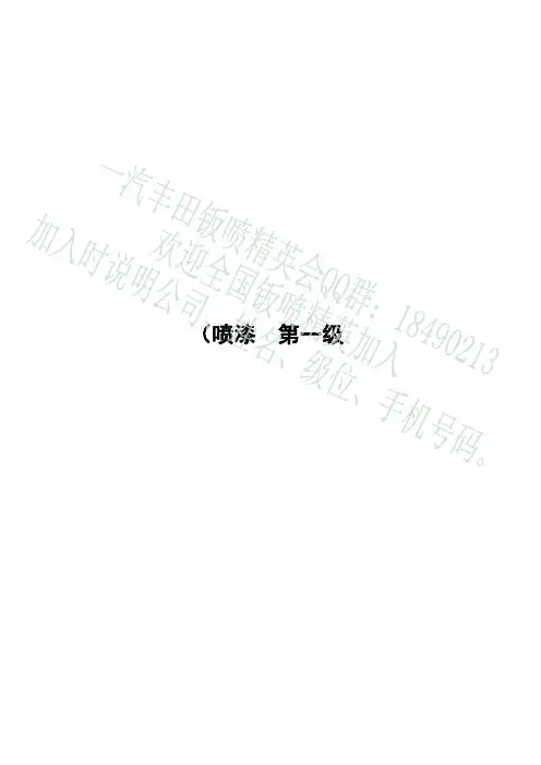 试题(喷漆一级)