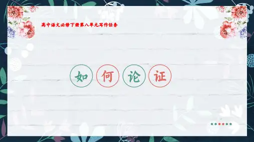 统编版高中语文必修下册第八单元写作任务 如何论证课件(共21张PPT).ppt