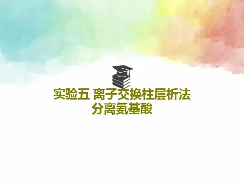 实验五 离子交换柱层析法分离氨基酸35页PPT