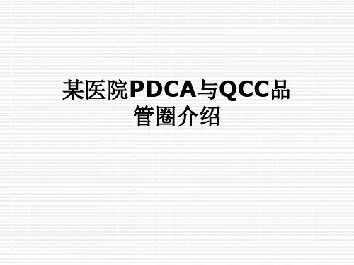 某医院PDCA与QCC品管圈介绍