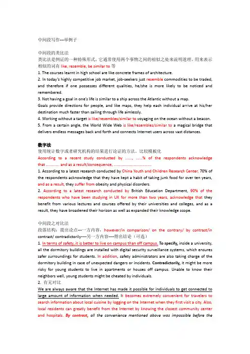 大学英语四六级专四议论文写作-中间段落及结尾句式模板干货
