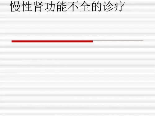 慢性肾功能不全诊疗