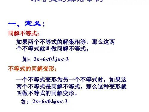 不等式的解法举例PPT优秀课件