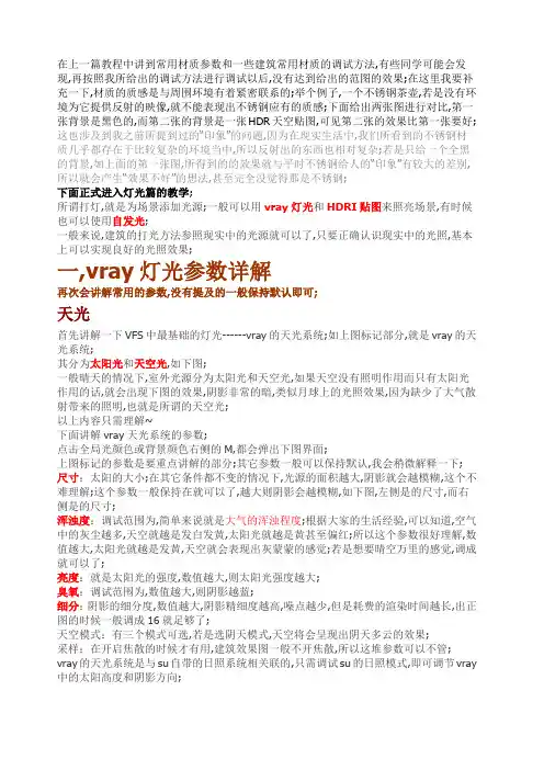 vrayforsketchup渲染教程灯光篇