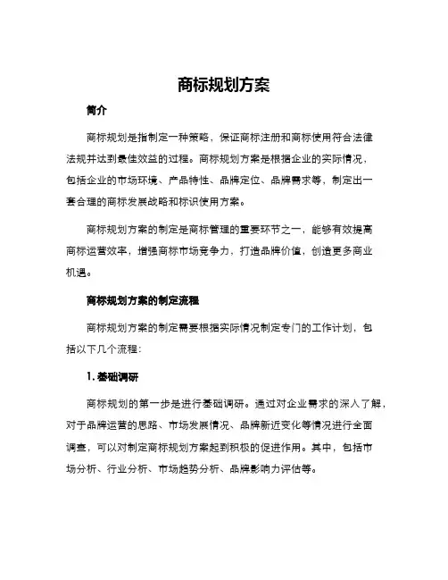 商标规划方案