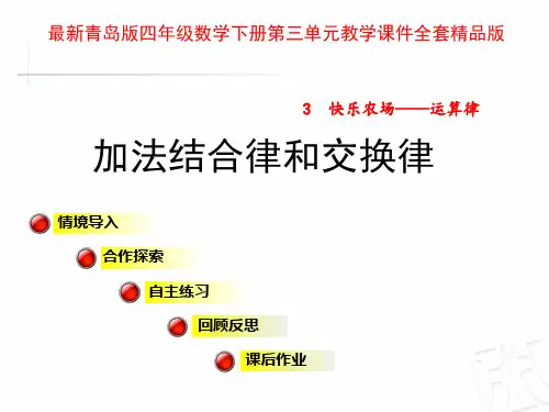 青岛版四年级数学下册第3单元运算律PPT课件全套