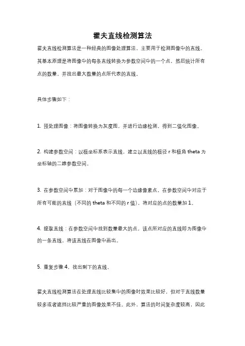 霍夫直线检测算法