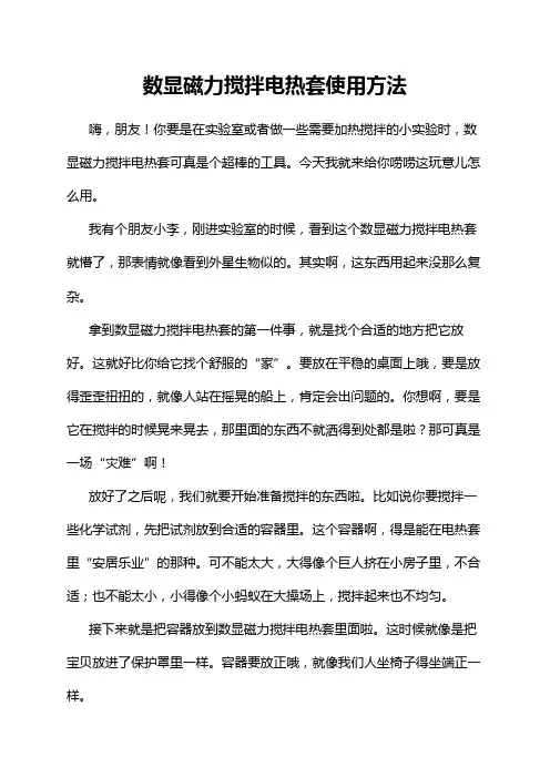 数显磁力搅拌电热套使用方法