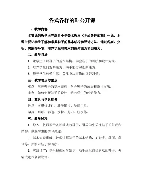 各式各样的鞋---公开课