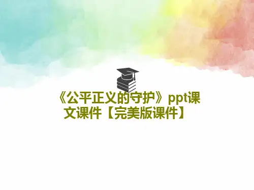 《公平正义的守护》ppt课文课件【完美版课件】共29页文档