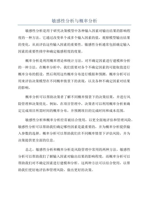 敏感性分析与概率分析