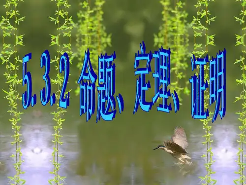 命题定理证明PPT课件