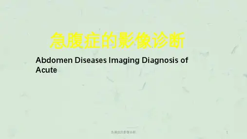急腹症的影像诊断课件