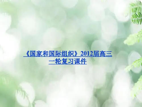 国际组织概观PPT教学课件