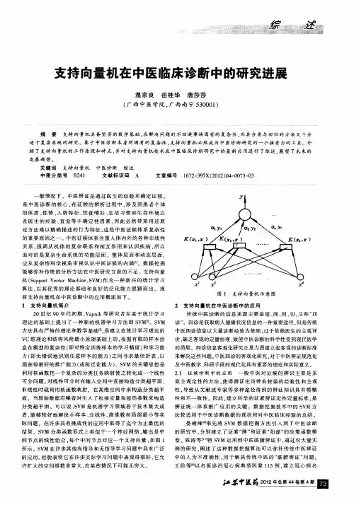 支持向量机在中医临床诊断中的研究进展