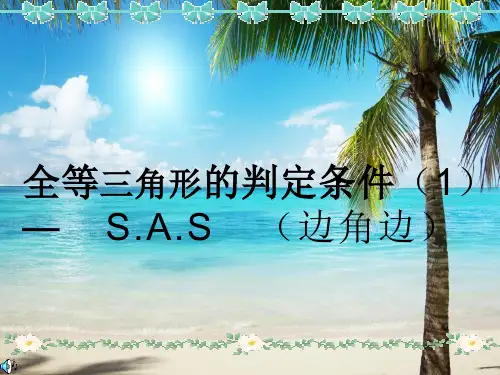 全等三角形的判定方法：边角边定理