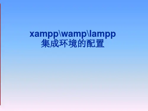 xampp、wamp、lampp 集成环境的配置