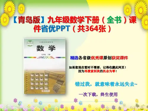 【青岛版】九年级数学下册(全书)课件省优PPT(共364张)