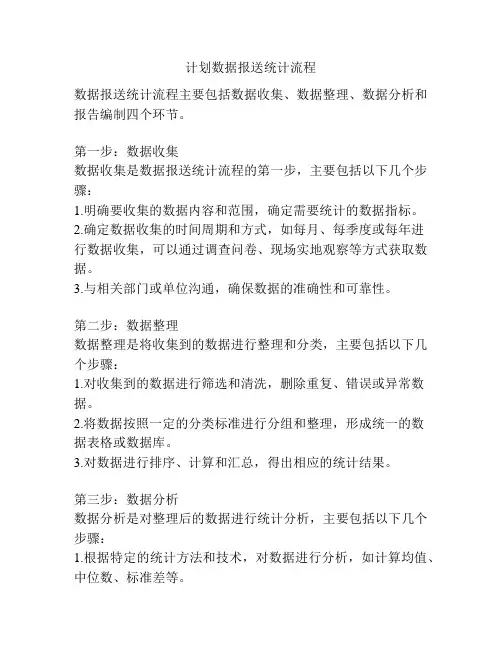 计划数据报送统计流程