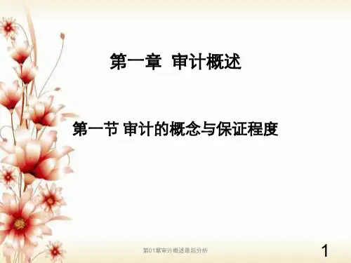 第01章审计概述最后分析