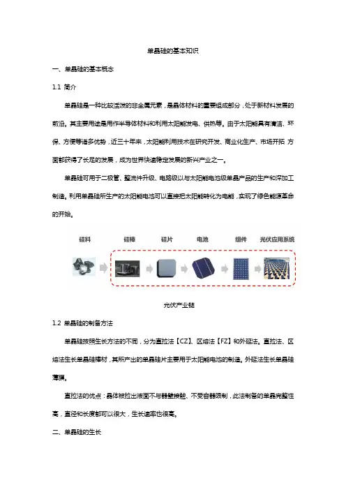 单晶硅基本知识
