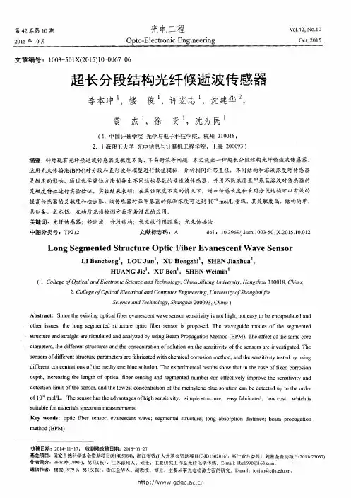 超长分段结构光纤倏逝波传感器