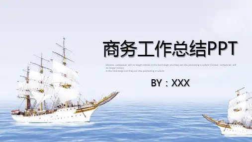 扬帆起航商务汇报年终总结大气高端动态PPT模板