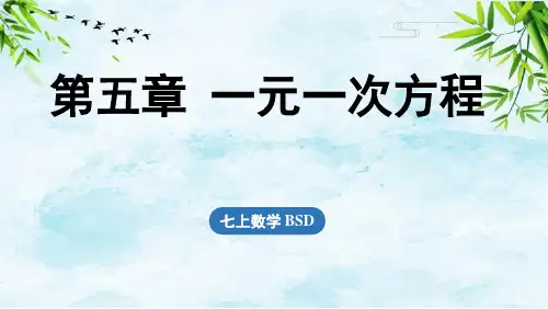 第5章 一元一次方程小结七年级上册数学北师大版