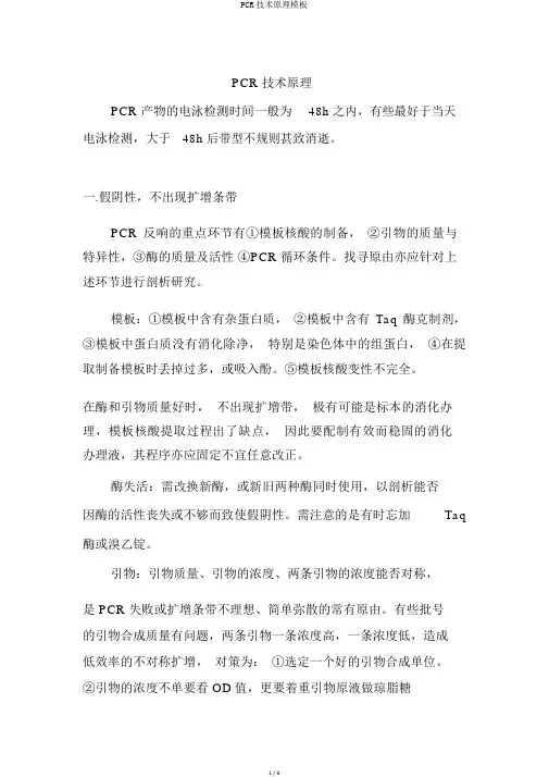 PCR技术原理模板