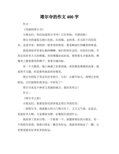 塔尔寺的作文400字