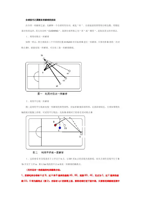 台球技巧之图解多库解球的技法