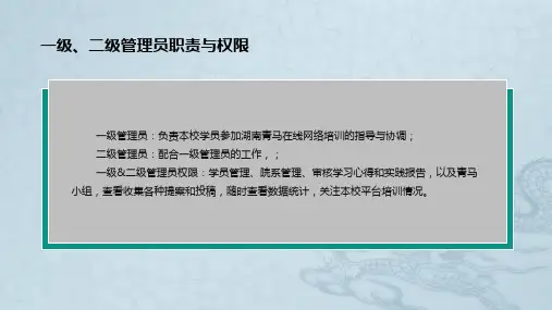 湖南青马在线操作培训手册